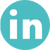 LinkedIn-Logo kreisförmig, türkis 100x100px